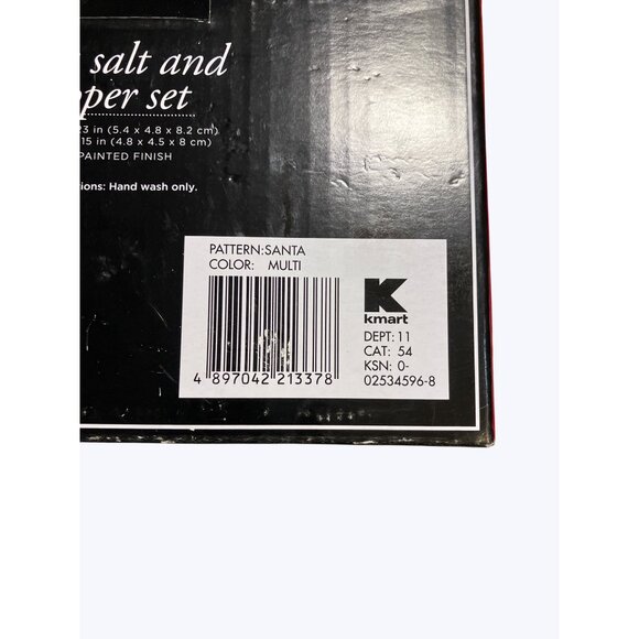 Santa Salt Pepper Set Ceramic Holiday Table Decor Vintage Style By Kmart - Picture 8 of 12